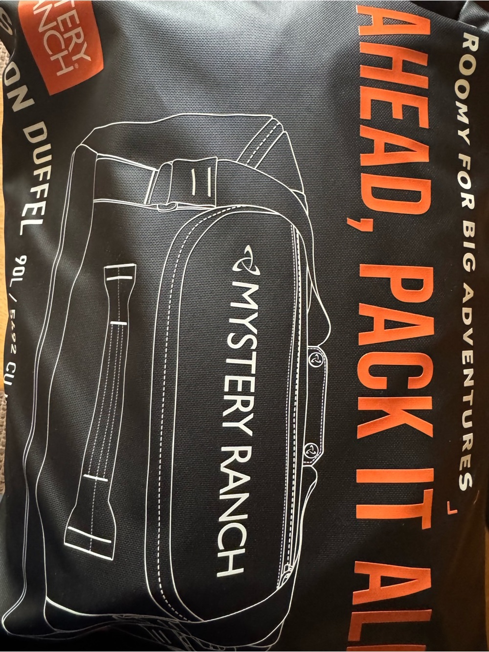 Mystery Ranch mission Duffel 90L 840D ballistic carbonate nylon bag
